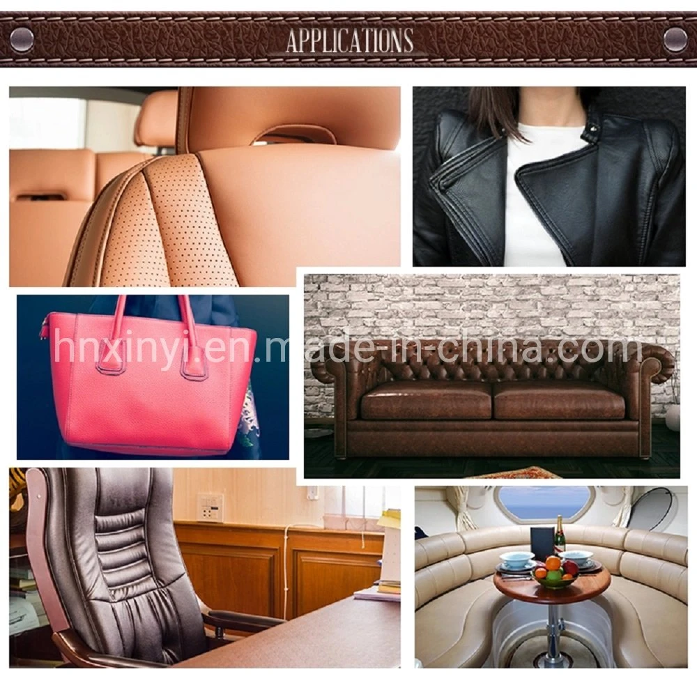 China Supply High Quality PU Artificial Leather for Making Sofa Fabric and Handbag Fabric/Polyester Fabric