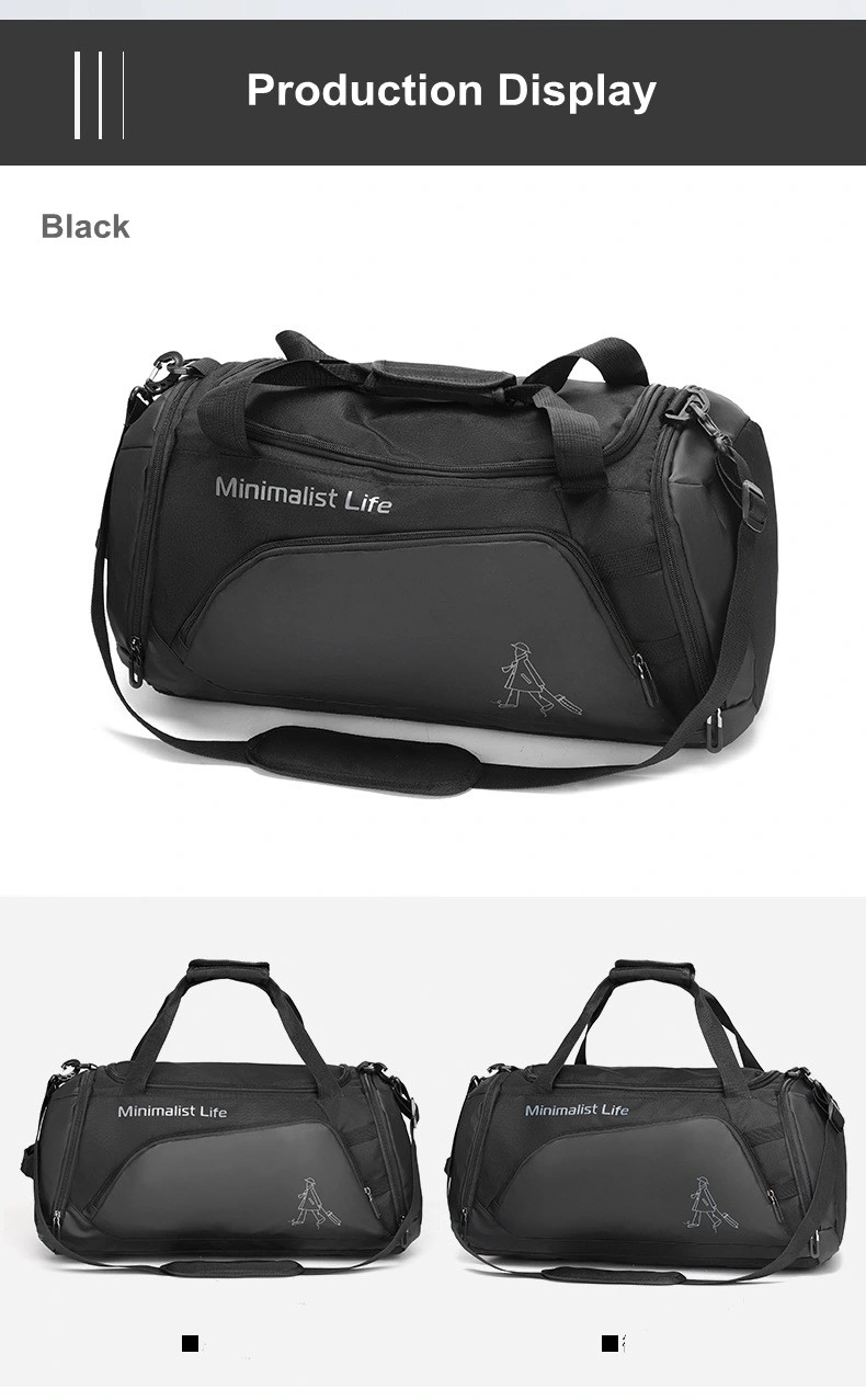 Fashion Shoes Compartment Luggage Bag Custom Logo Sport Shoulder Bag Water Resistant Travel Duffel Bag