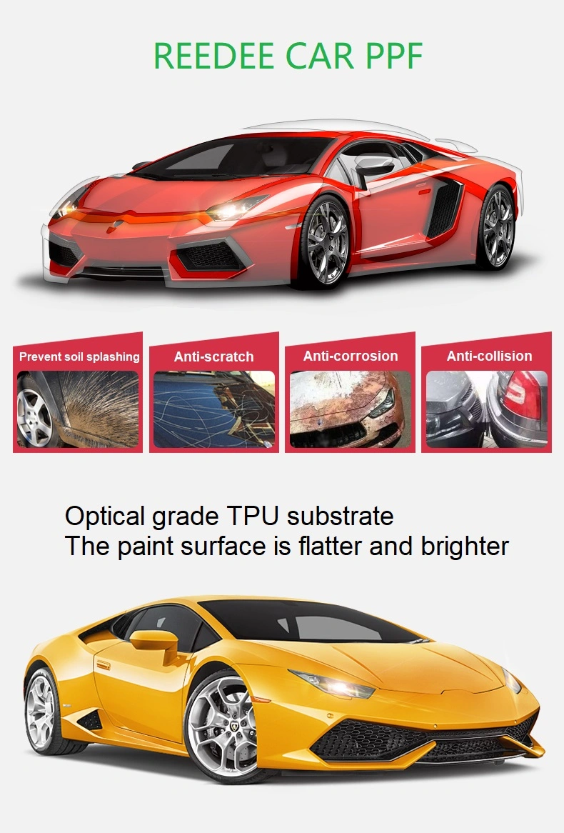 Car Protection Auto Dark Grey Car Tint Film 152X15m Tph TPU Ppf Clear Paint Protection Film