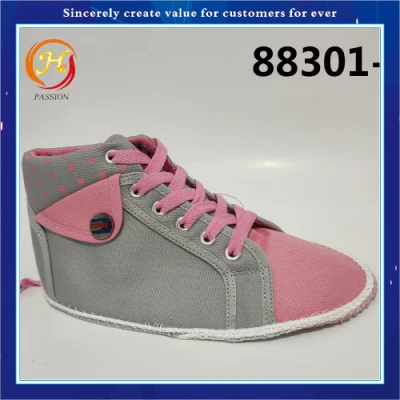 Custom Lace up Flat High Top Star Classic Casual Sneaker Upper for Women Canvas Shoes